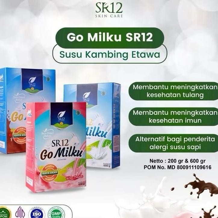

Sss Gomilk Sr12 Susu Kambing Murni Etawa Strawbery Dan Cokelat Isi 200Gr