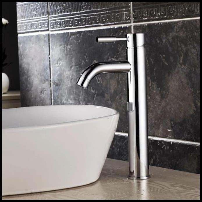 Kran Wastafel Panas Dingin 30 cm/Keran Wastafel Bambu Model TOTO Bulat