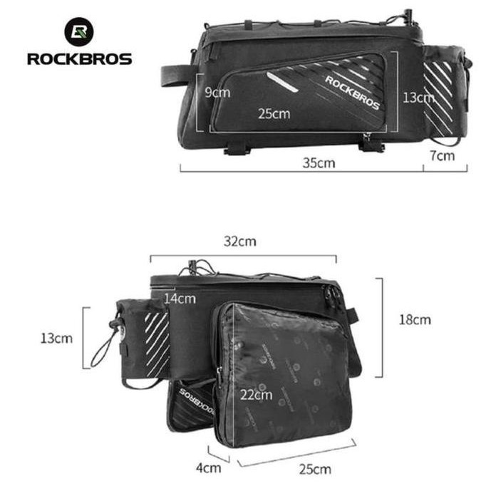 Rockbros A9-Bk Tas Belakang Sepeda Bike Pannier Bicycle