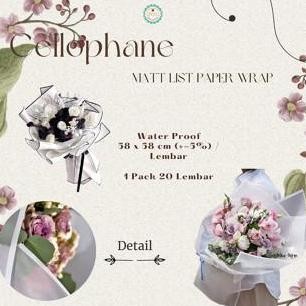 

Kertas Cellophane Buket Bunga 20 Lembar Matt List Flower Wrapping Paper Aneka Warna