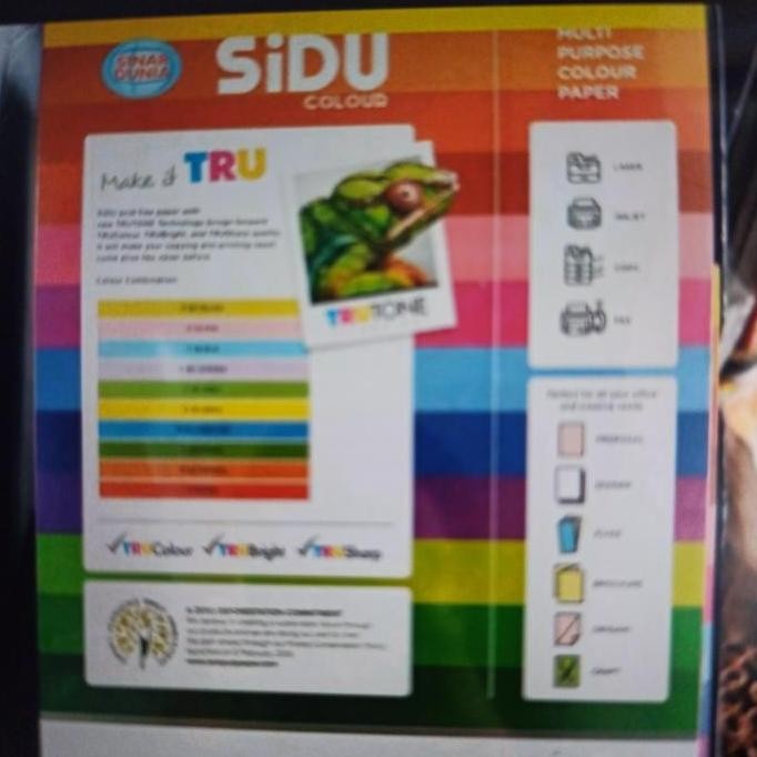 

Kertas Hvs Warna A4 80Gsm Sidu Isi 250 Lembar - Kertas Warna-Warni