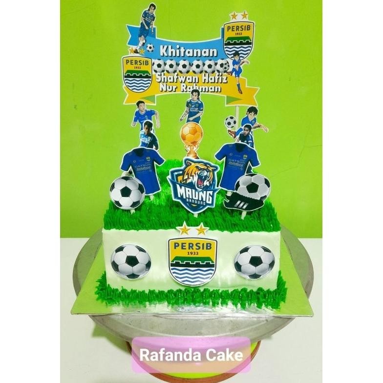 CAKE TOPPER KUE ULANG TAHUN KARAKTER PERSIB SEPAK BOLA