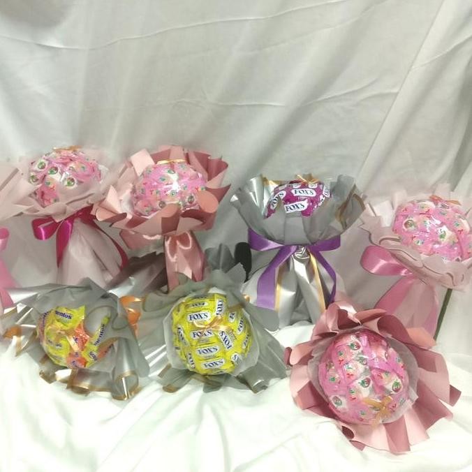 

buket permen candy bouquet model round