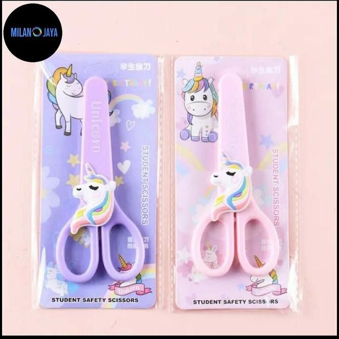 

Gunting Kertas Anak Mini Cinnamoroll Kuromi Melody Unicorn - Safety Cutter Anak Sekolah