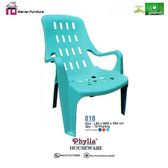 Kursi Plastik / Kursi Santai Phylia Tinggi 818