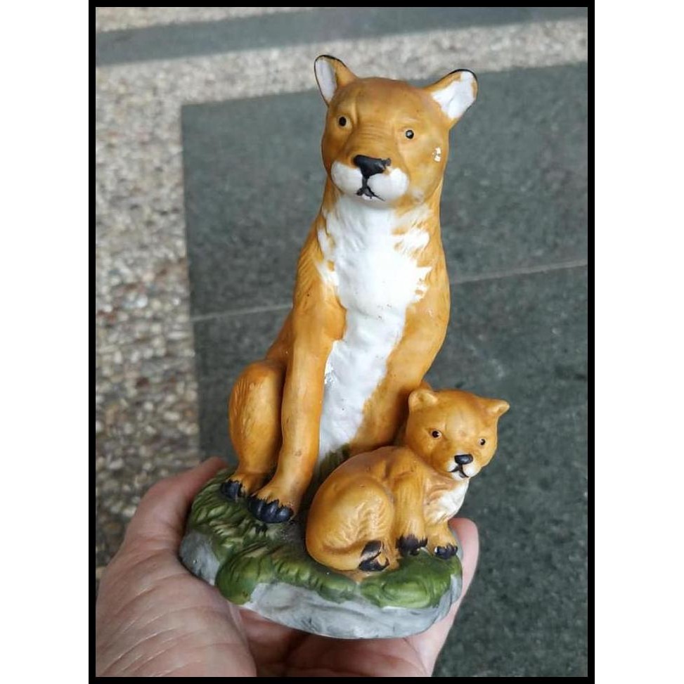 TERMURAH PATUNG ANJING DOGGY KERAMIK DENGAN ANAK 