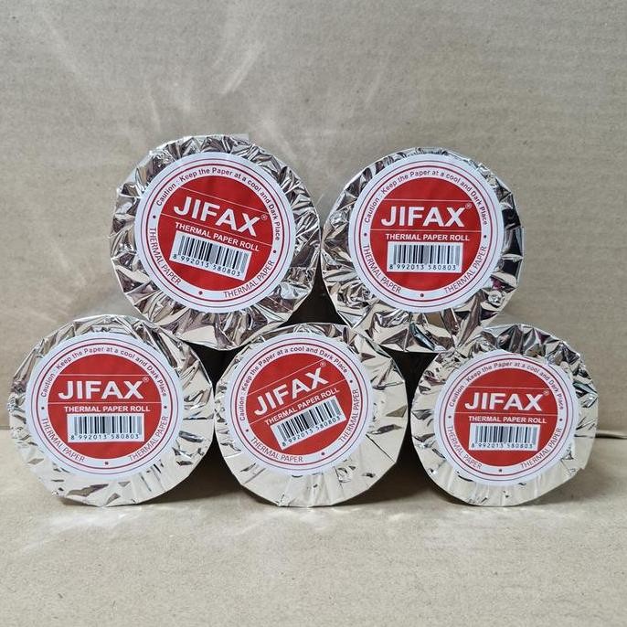 

Kertas Thermal Jifax Merah 80X80Mm Core 1" - Kertas Kasir 1 Dus Isi 50 Roll