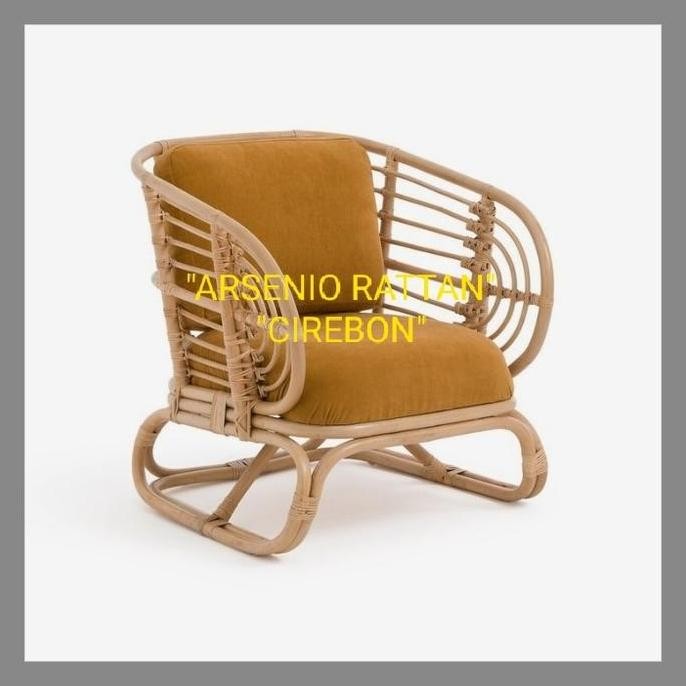 Kursi Santai Rotan Alam Lengkap Busa Tebal 10 Cm