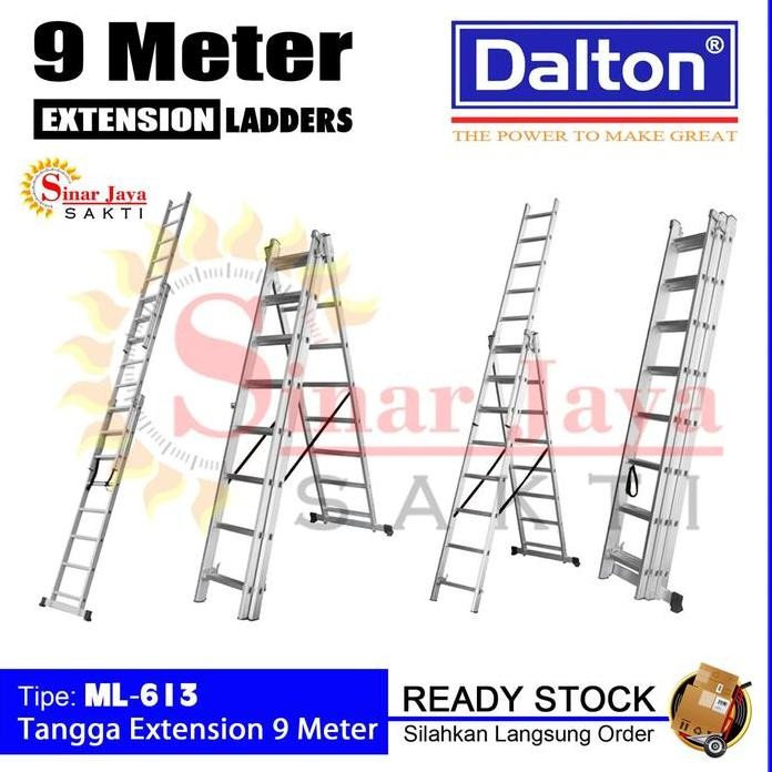 

Terlaris Tangga Alumunium Extension 9M Dalton Ml-613, Lipat Multipurpose Sorong