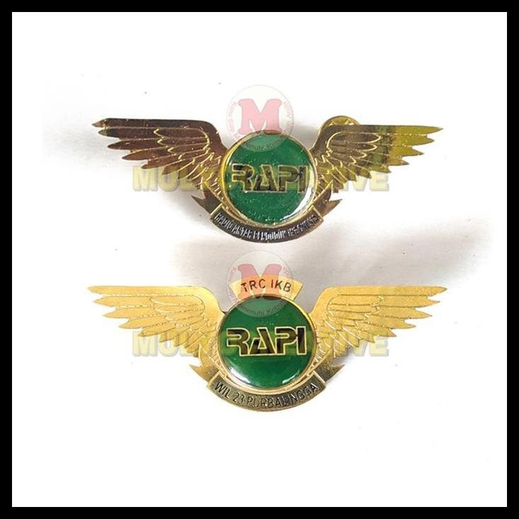 BEST DEAL PIN WING RAPI - WING LOGO RAPI RADIO ANTAR PENDUDUK BAHAN LOGAM 