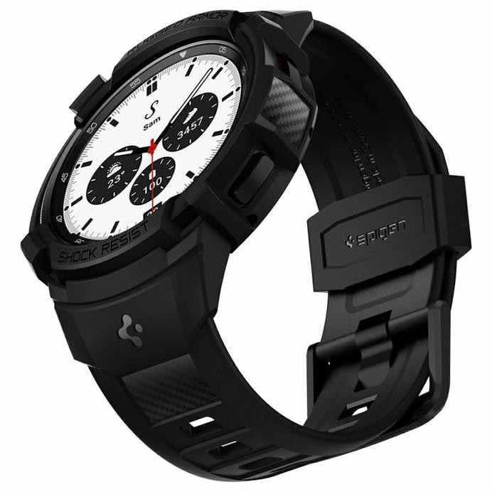 Spigen Rugged Armor Strap Band Case Galaxy Watch 4 Classic 42mm 46mm murah