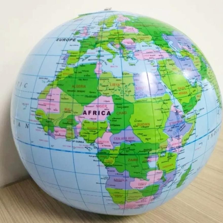 BOLA DUNIA BALON TIUP UKURAN BESAR DIAMETER 30 CM BOLA SEPAK TIUP MANDI BOLA BALON SEPAK BOLA DUNIA 