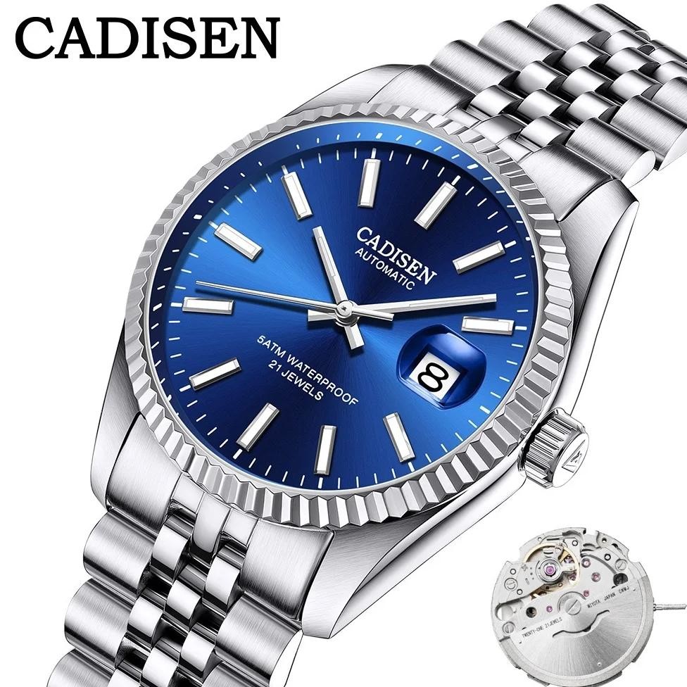 CADISEN Men Mechanical Watch Top Brand Luxury Automatic Watch Business Stainless Steel Waterproof Wa