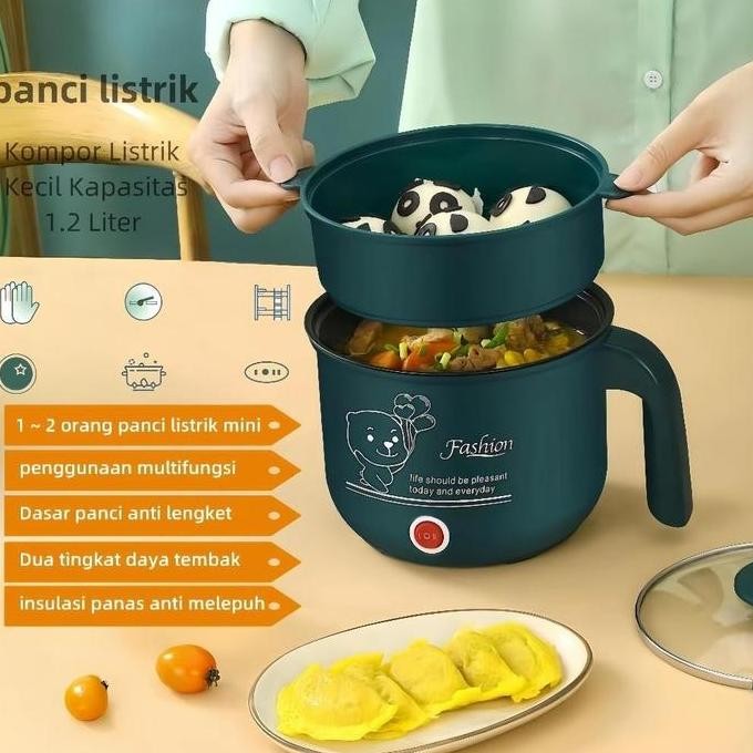Panci Listrik Kompor Listrik Multifungsi Kompor Listrik Penanak Nasi Masak Tumis Multifungsi dengan 
