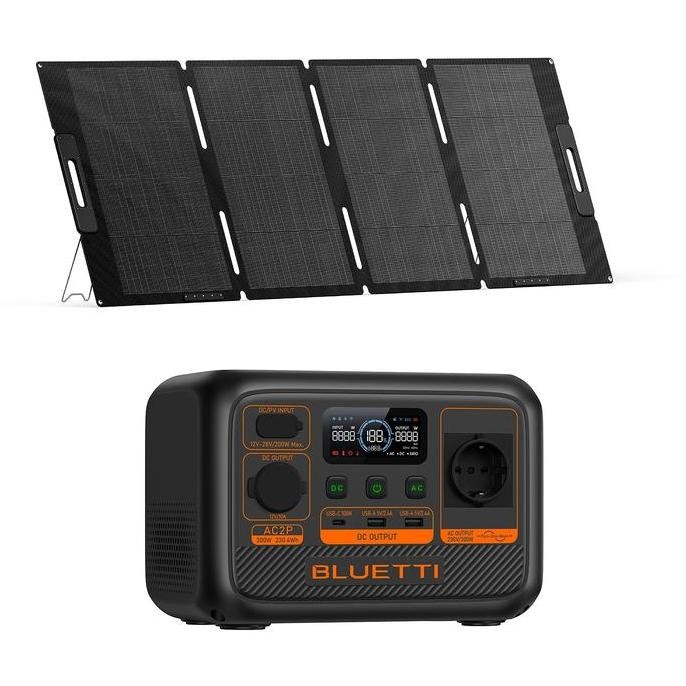 BLUETTI PORTABLE POWER STATION AC2P | 300W 230,4WH + SOLAR PANEL SP200L ORIGINAL DAN TERPERCAYA