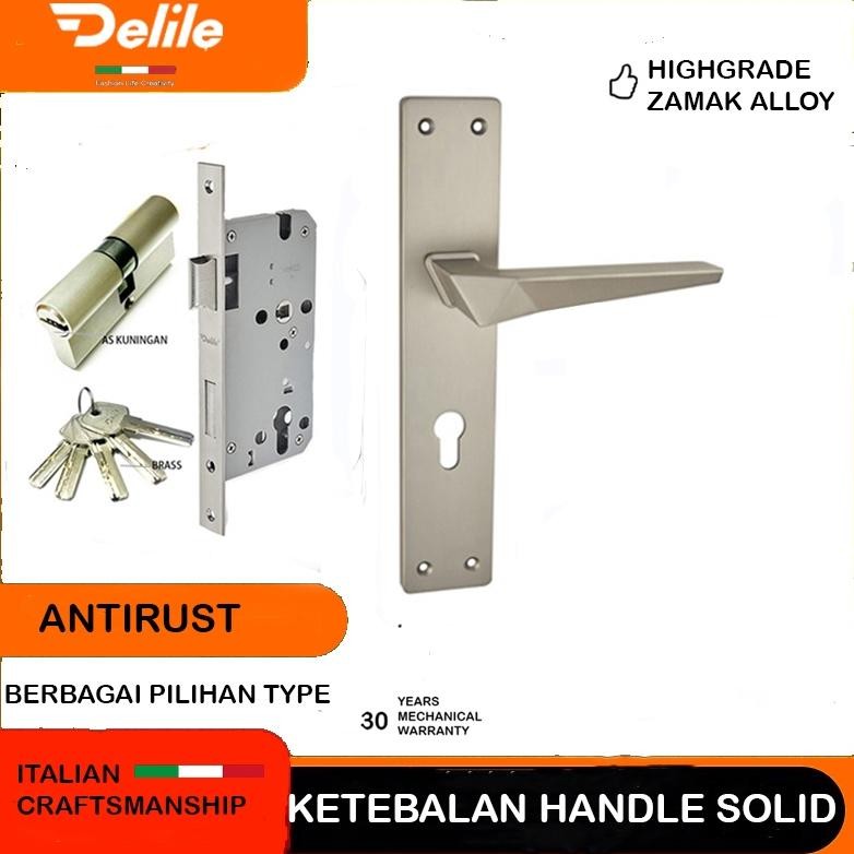 GAGANG PINTU PLAT STAINLESS STEEL DELILE ITALY HANDLE PINTU KAYU HANDLE PERSEGI