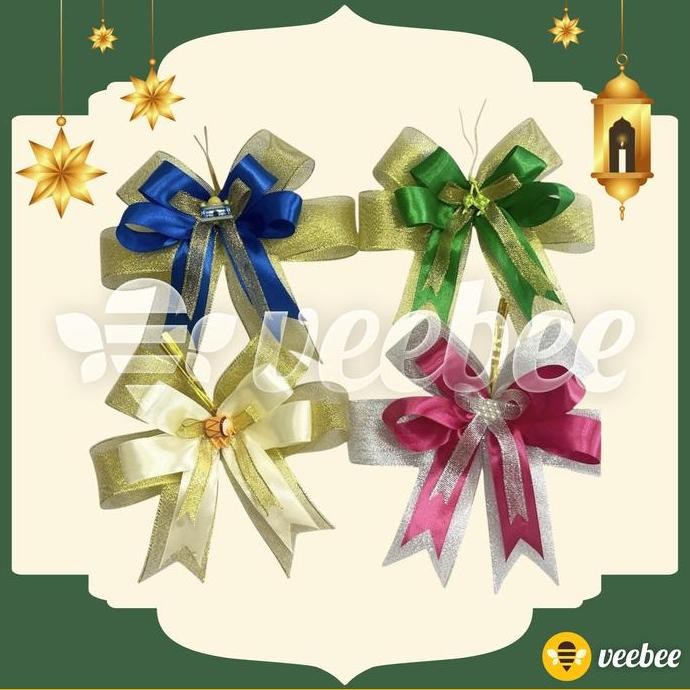 

cusss order] Pita Hias Lebaran Jumbo Susun 3 | Dekorasi Bingkisan Parcel 18x18 cm