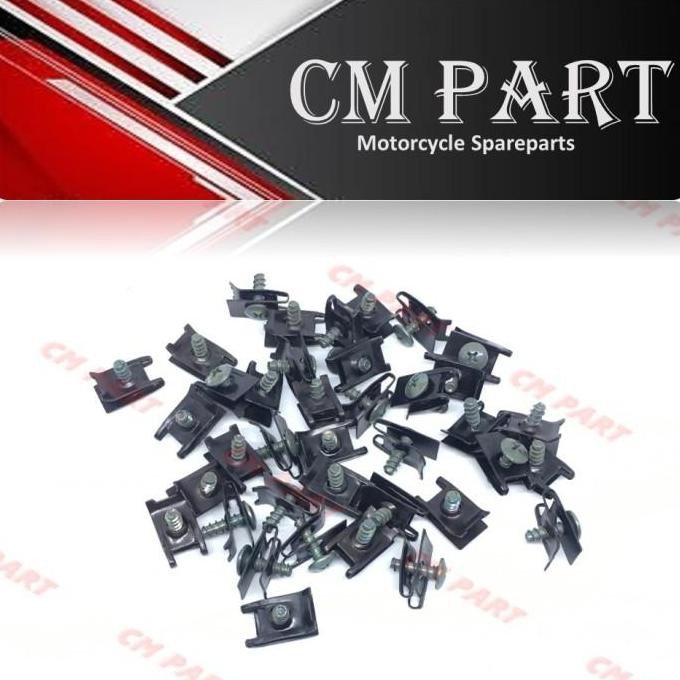Baut Klip Batok Body Yamaha F1ZR Vega Force 1 Crypton Isi 100pcs
