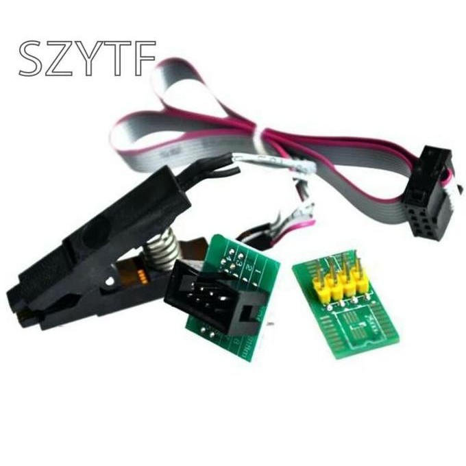 Alat Flash IC SOIC8 SOP8 + Klip EEPROM 93/25/24Cx - Programmer IC Bios Eeprom