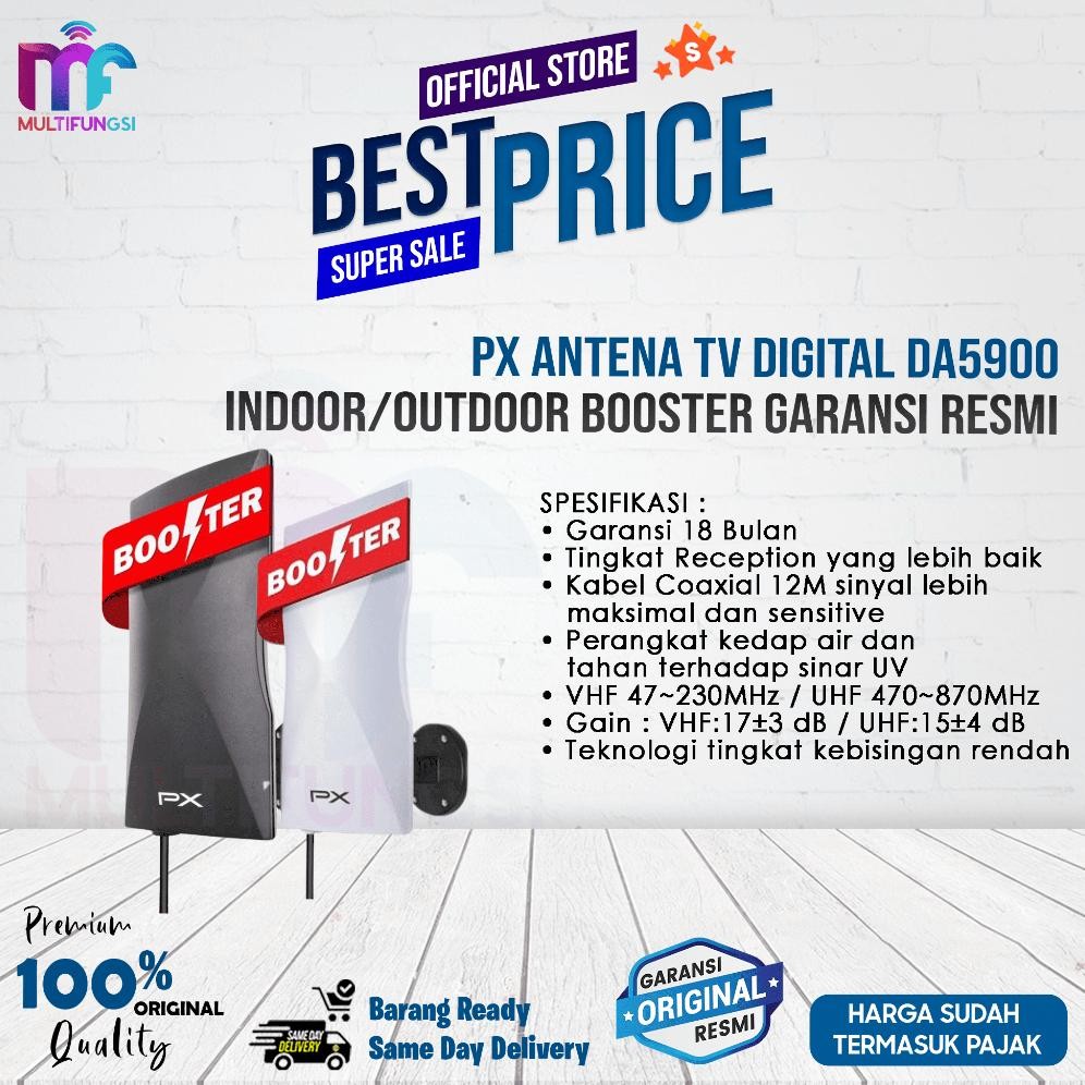 NEW PX Antena TV Digital DA-5900 Indoor/Outdoor Booster Garansi Resmi [terbaik][terlaris]