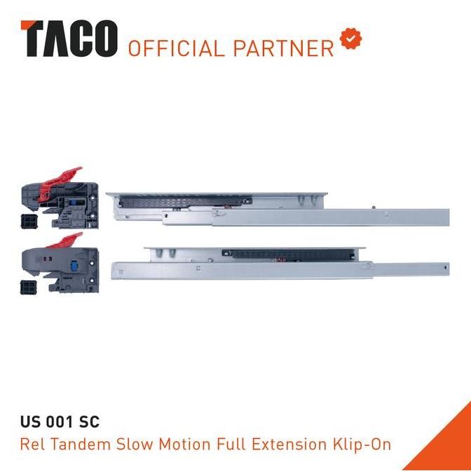 Rel Laci TACO Tandem Soft Closing Klip On - Rel Laci Dorong US001SC