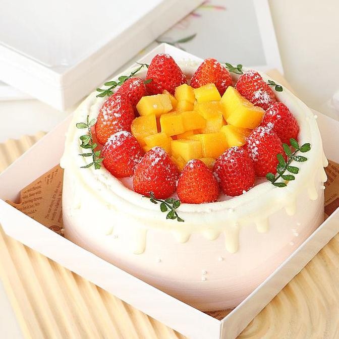 

PAPER BOX MIKA KOTAK 16X16X10CM BURGER BOX KOTAK KUE TART PAPER TRAY +TUTUP MIKA