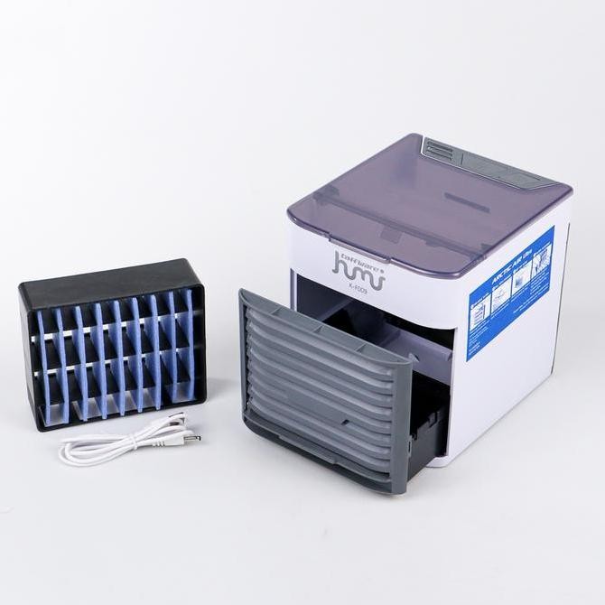 

Taffware HUMI Kipas Air Cooler USB Mini Air 7 Color LED Light - K-F009 AS