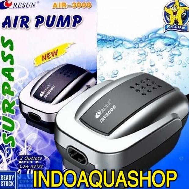 RESUN AIR-3000 POMPA UDARA AERATOR QUALITY AQUARIUM AIR PUMP POMPA UDARA AERATOR AIR PUMP AQUARIUM K