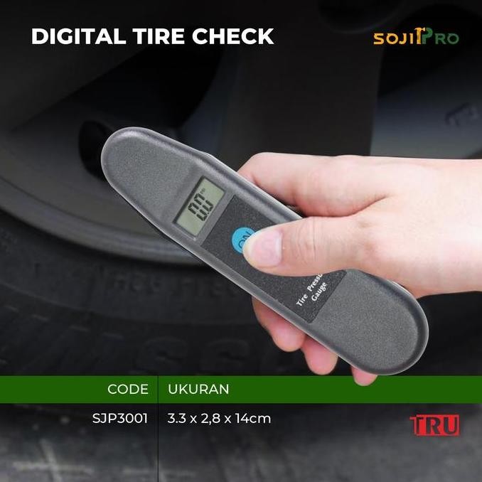 Alat Tes Tekanan Ban Digital Tire Pressure Check Gauge Lcd Sojipro