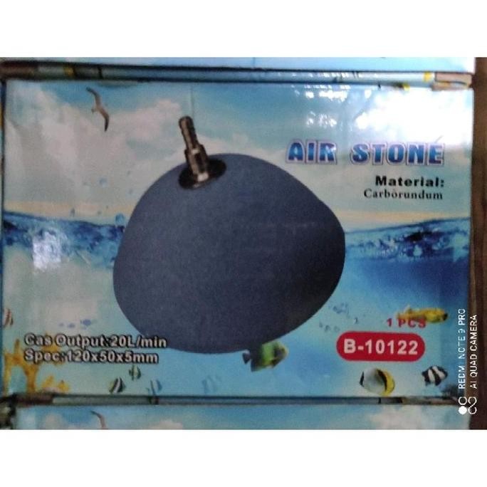 BOYU AIRSTONE ROUND 120MM BATU AERATOR BULAT SETENGAH BOLA AQUARIUM KOLAM