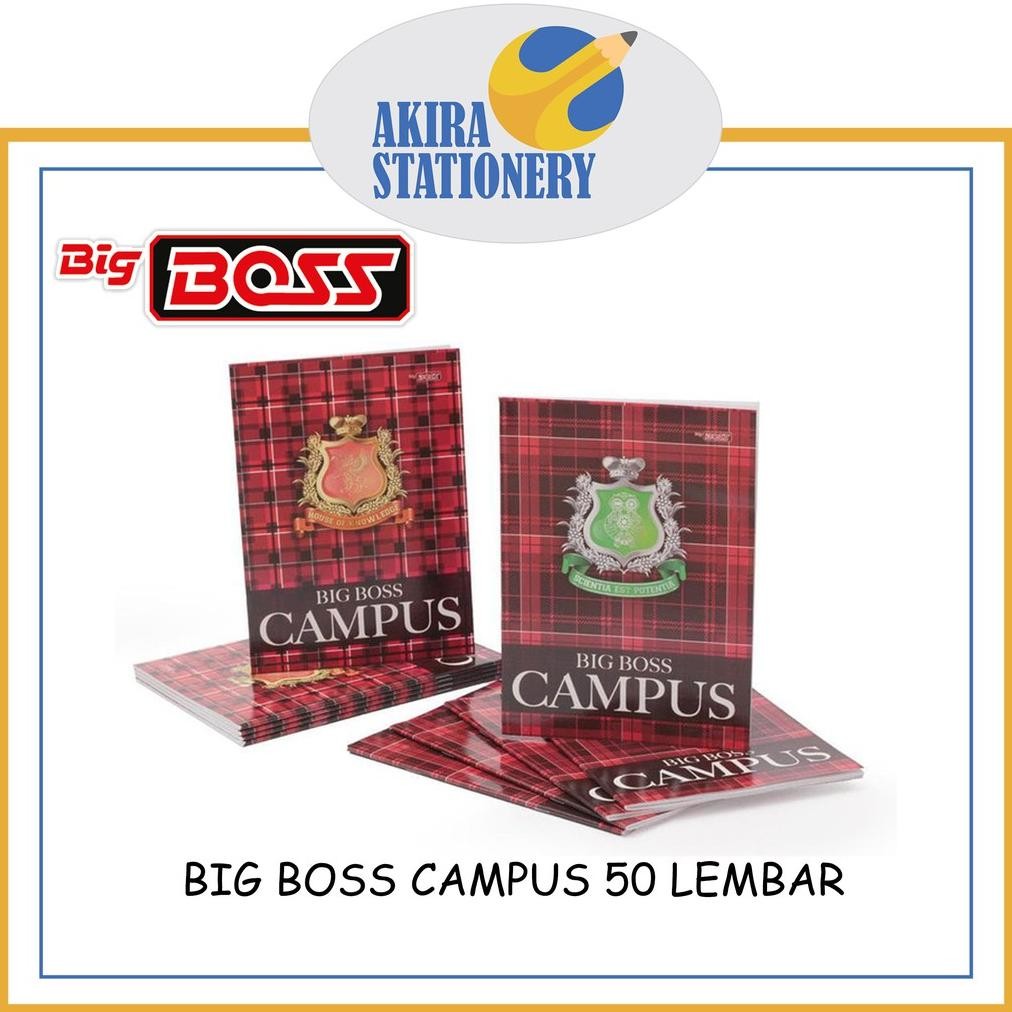 

Buku Tulis BIG BOSS CAMPUSS 50 Lembar ( 10 Pcs ) / Buku Sekolah B5 Campus Ukuran Besar Pak ( 10 BUKU )