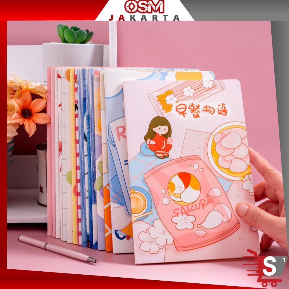 

OSM JKT S6088 Buku Tulis Aesthetic / Notebook Karakter Lucu / Buku Catatan Sekolah / Buku Tulis Kertas / Mini Notebook Design Imut