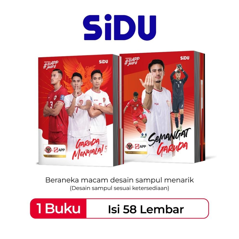 

[BMS Tangerang] SiDU Buku Tulis Timnas 58 Lembar - 10 buku