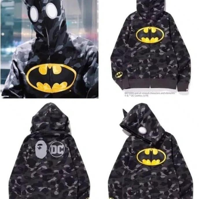 kaos jaket hoodie bape batman original pria wanita unisex