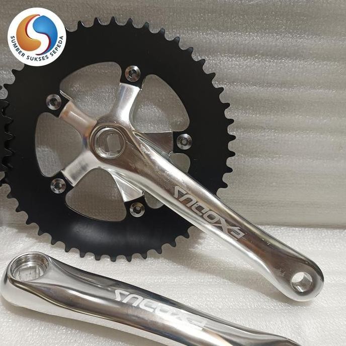 crank set fixie single speed 46t merk Exodus bcd 130
