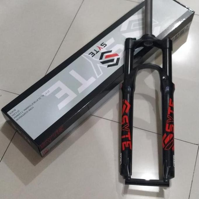 Garpu sepeda MTB 27.5 fork SYTE with lock preload travel 120 alloy