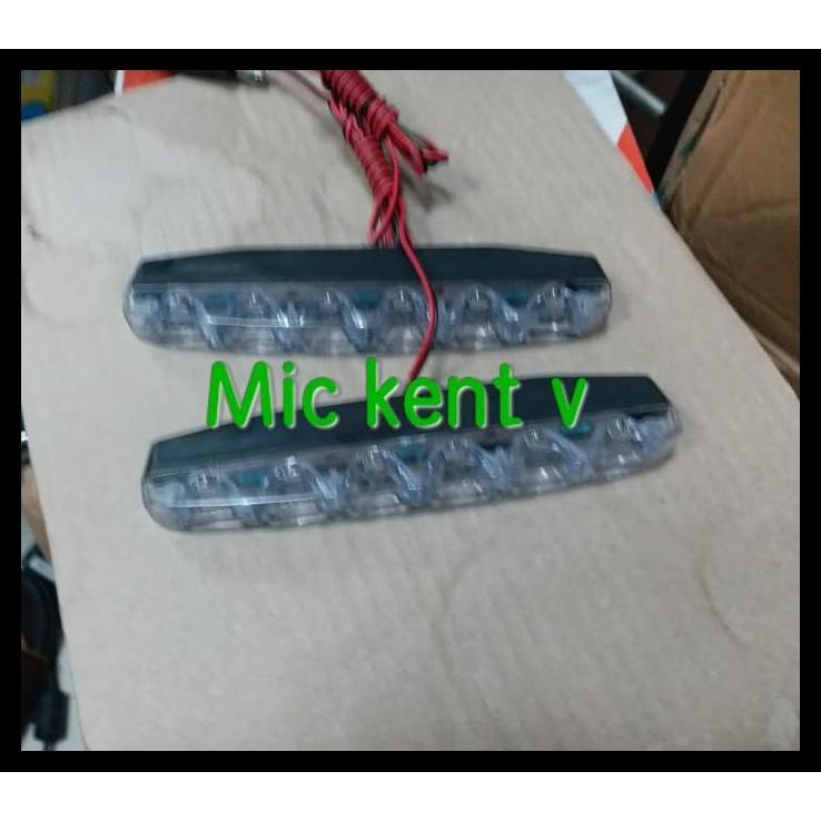 DISKON LAMPU LED DRL 6LED BUMPER DEPAN LAMPU BIRU ALL NEW SWIFT 