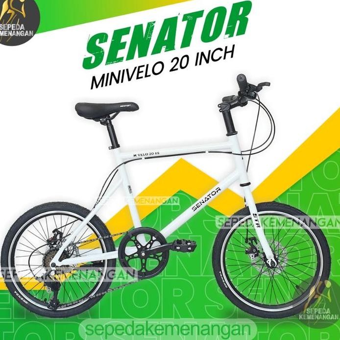 Sepeda Minivelo 20 inc senator New 8 speed rem cakram bisa buat dewasa