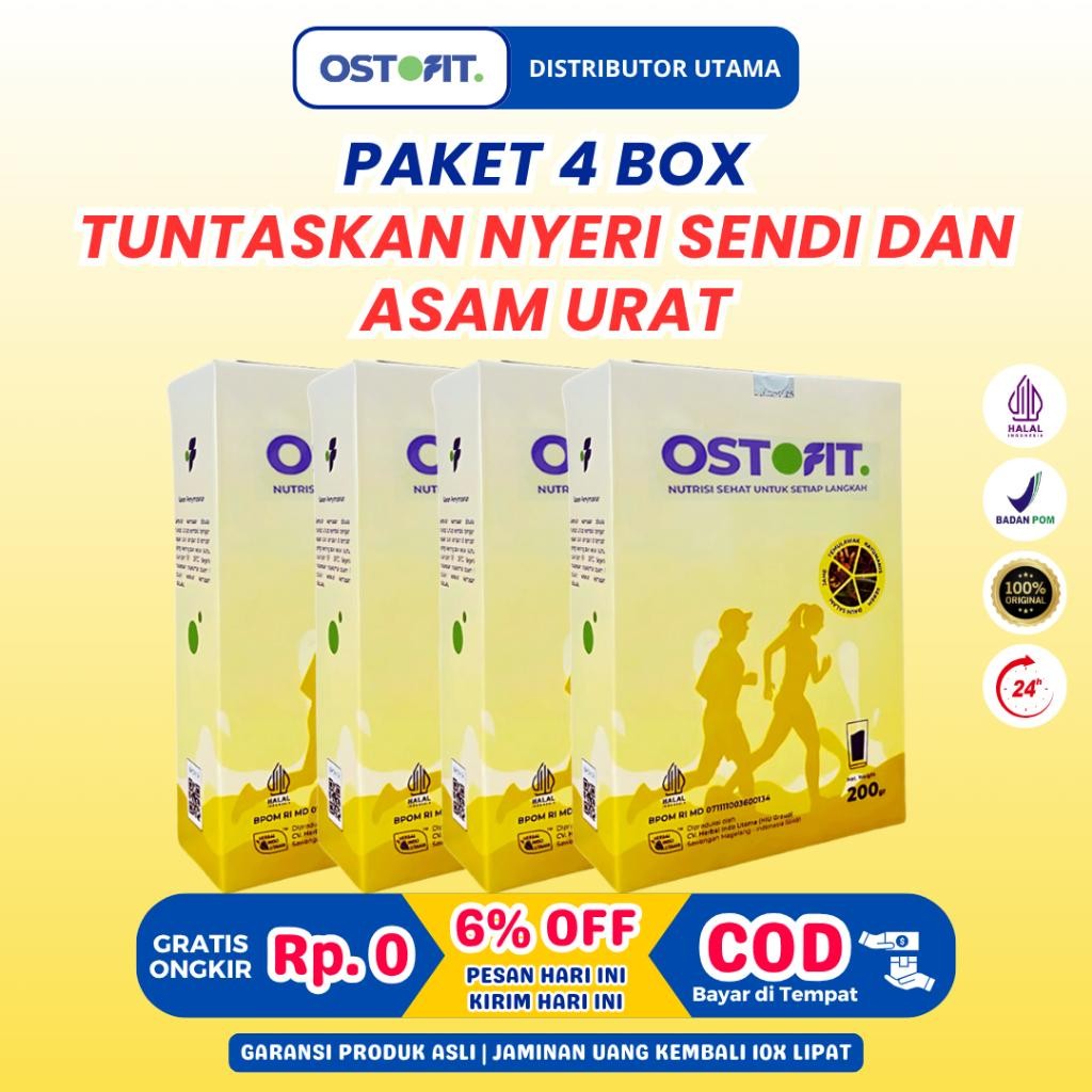 

FM OSTOFIT - Paket 4 Box Susu Murni Herbal Terapi Penyembuhan Nyeri Sendi dan Asam Urat