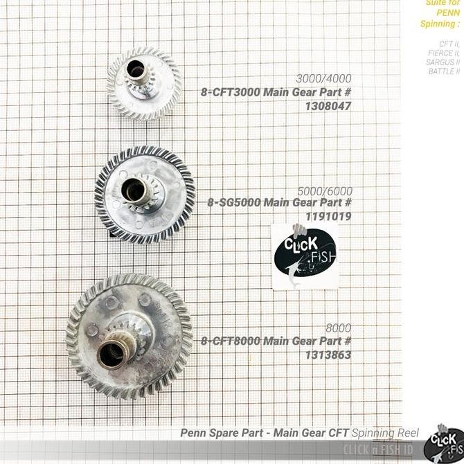 HARGA DISC - PENN Part MAIN GEAR CFT Reel- FIERCE II/ SARGUS II/ BATTLE II/ CFTII