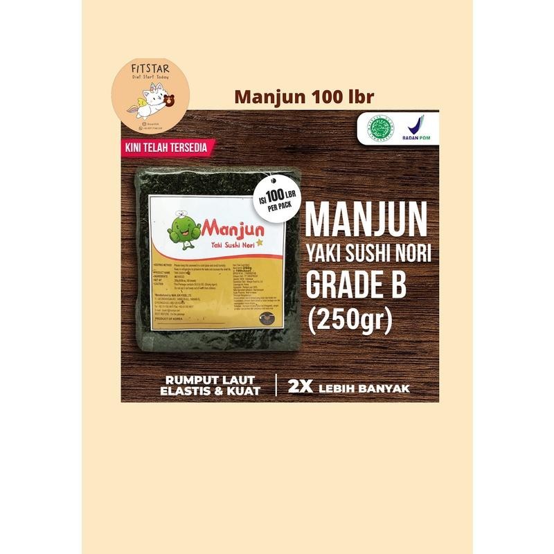 

FM (New) Manjun Yaki Sushi Nori 100 Sheets (250 Gram) Halal