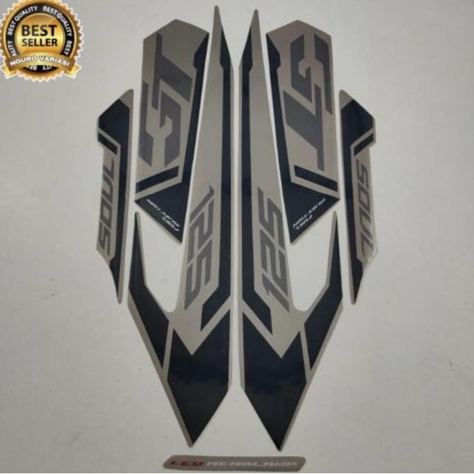 Stiker Striping List Body Motor Yamaha Mio Soul Gt 125 2015 Grey - Putih