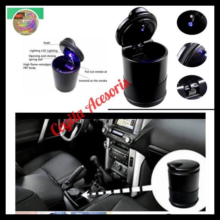 DISKON ASBAK MOBIL PORTABLE LED BLUE ASBAK MOBIL ALL NEW AVANZA VELOZ 