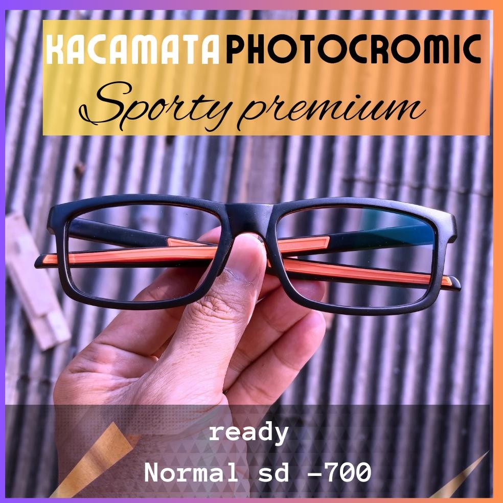 KACAMATA MIN PHOTOCROMIC PRIA SPORTY OPTIK ASLI ORI KACA MATA MINUS KEKINIAN