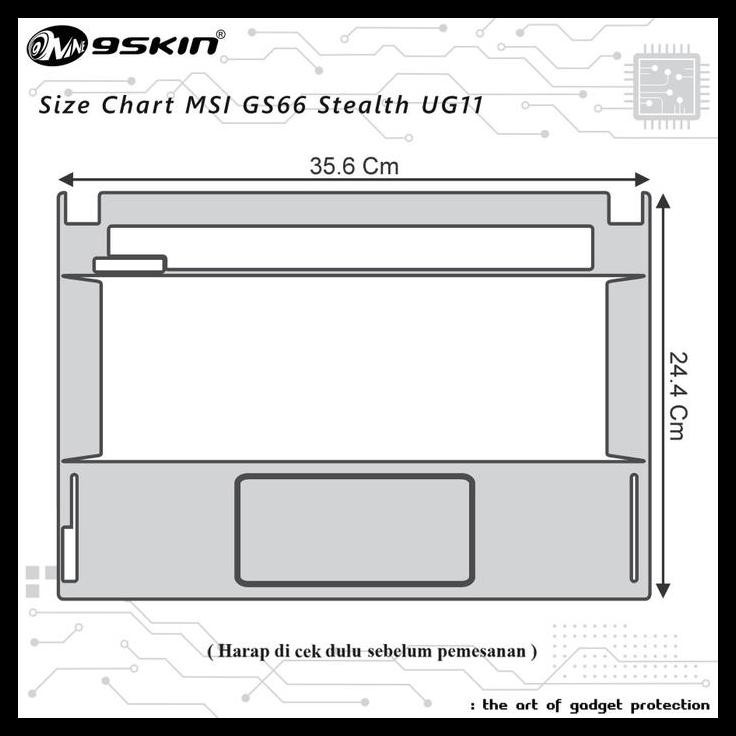 TERMURAH SKIN PROTECTOR MSI GS66 STEALTH UG11 3M CARBON !!!!!!