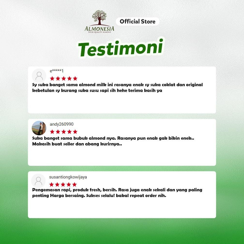 

Cod Almonesia - Almond Milk Instant (Susu Almond Organik Non Dairy) 250Gr (Busui/ Asi Booster/ Asi/ Pelancar Asi/ Diet) Qv21