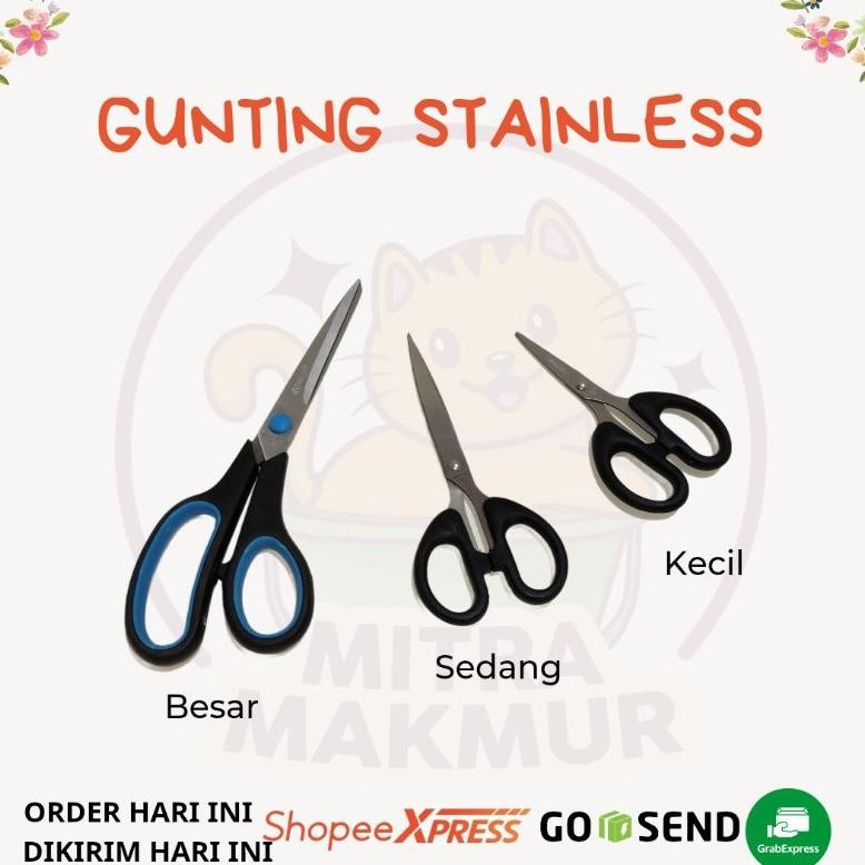 

Gunting Stainless Steel / Gunting Kecil Sedang Besar / Gunting Murah Baru