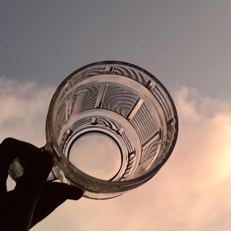 Gelas Gagang Besar Mug 700 Ml / Gelas Jumbo/Gelas Kaca Jumbo Tinggi Gendut Gelas Beer Stock