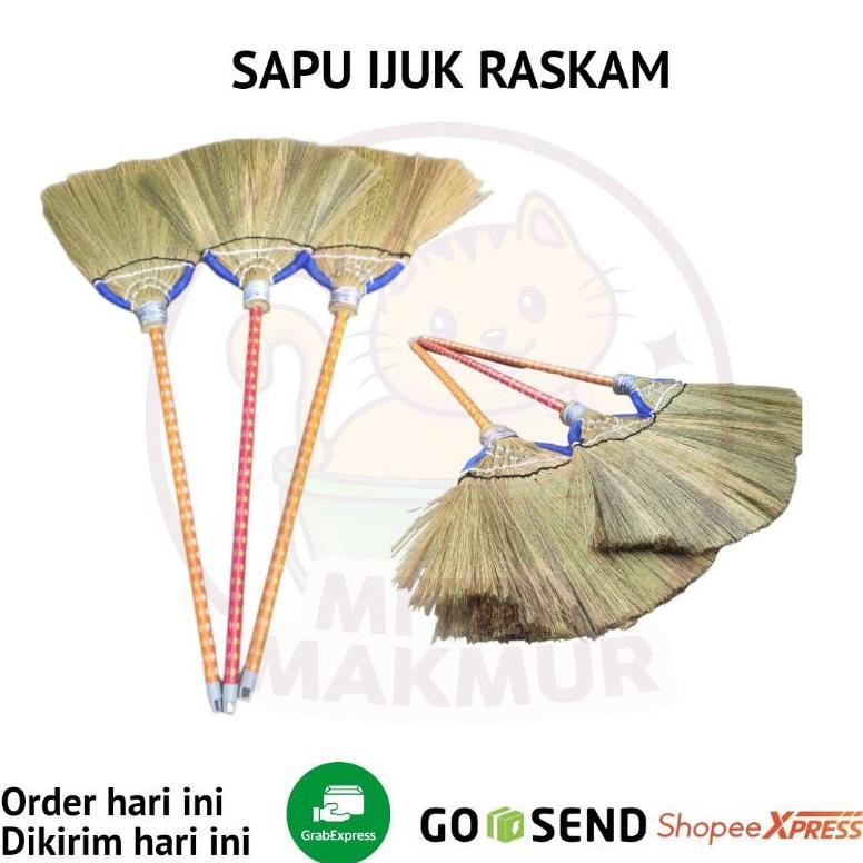 Sapu Ijuk Raskam / Sapu Ijuk Rumput / Sapu Lantai / Sapu Jadul / Floor Broom Rumput Stok Baru