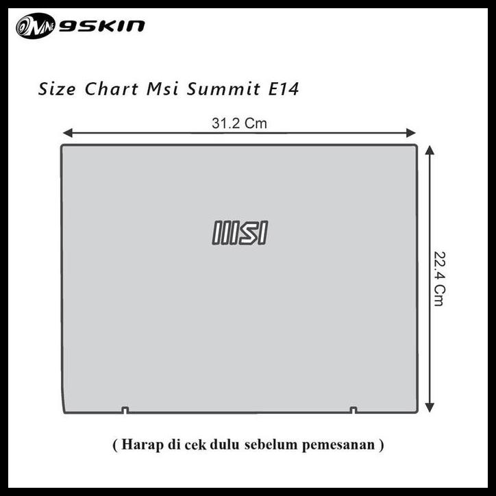 GRATIS ONGKIR SKIN PROTECTOR MSI SUMMIT E14 3M SPECIAL 